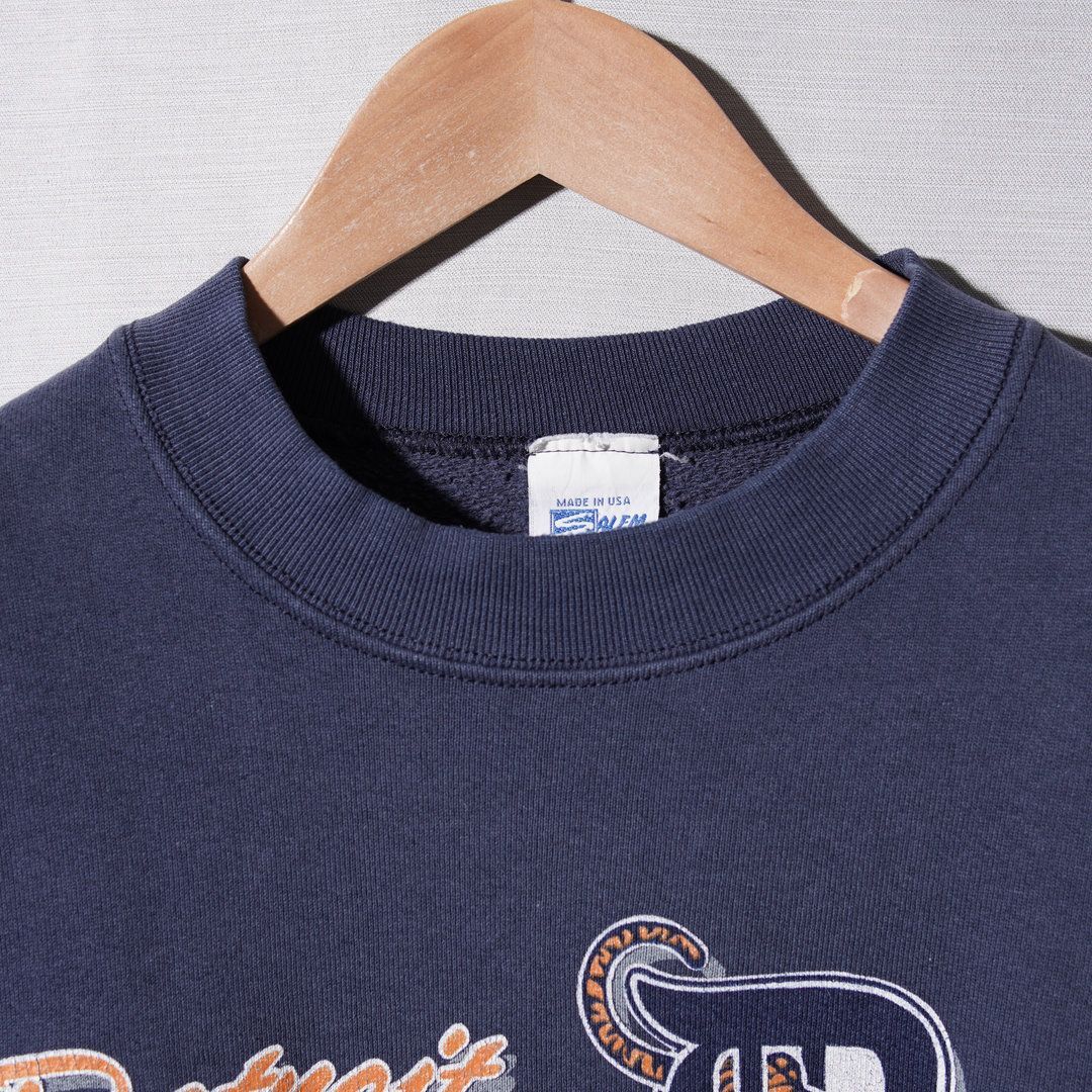 90s USA製 デトロイト タイガース スウェット XL 相当 表記 L ネイビー