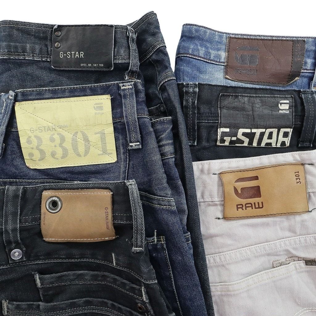 古着卸 まとめ売り G-STAR RAW デニム パンツ 6枚セット (メンズ 32 