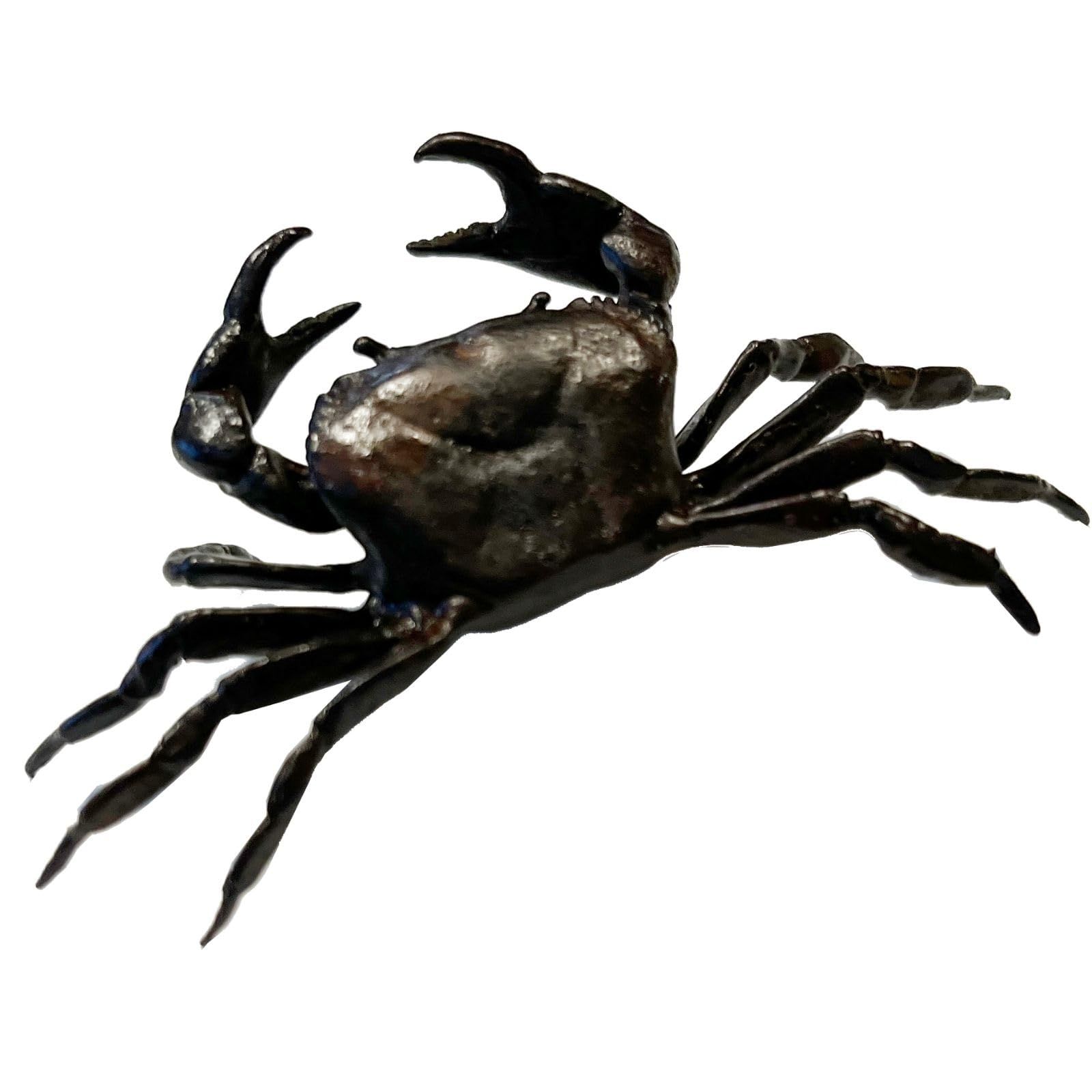 mamota 文鎮 蟹 置物 カニ 風水 伝統工芸 金運 茶道具 真鍮 置物 民芸