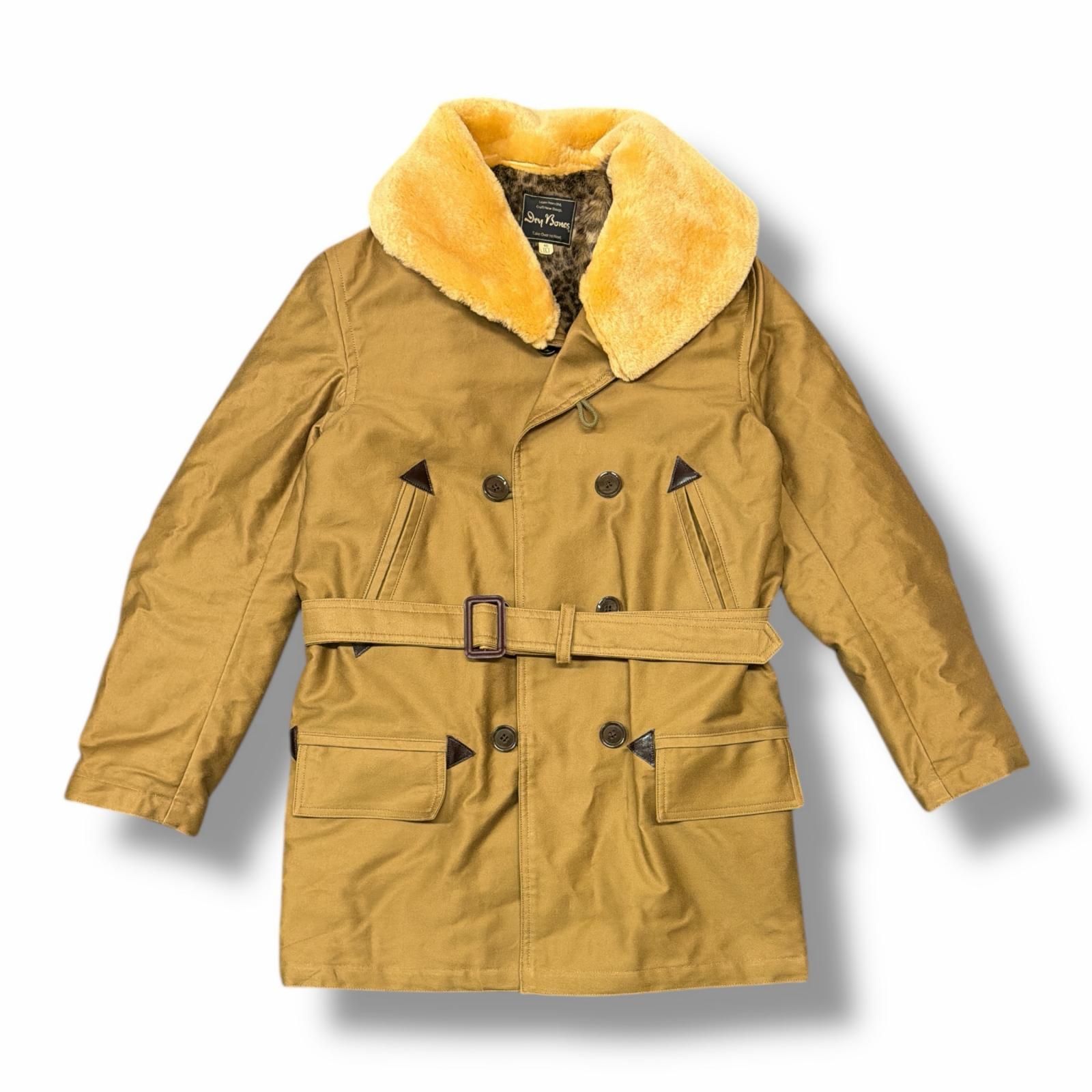 参考上代129800円 Dry Bones 25AW Moleskin Storm Coat モールスキンストームコート ドライボーンズ DJ-1188 カーキ 42 （8040M） 参考上代129800円 Dry Bones 25AW Moleskin Storm Coat モールスキン