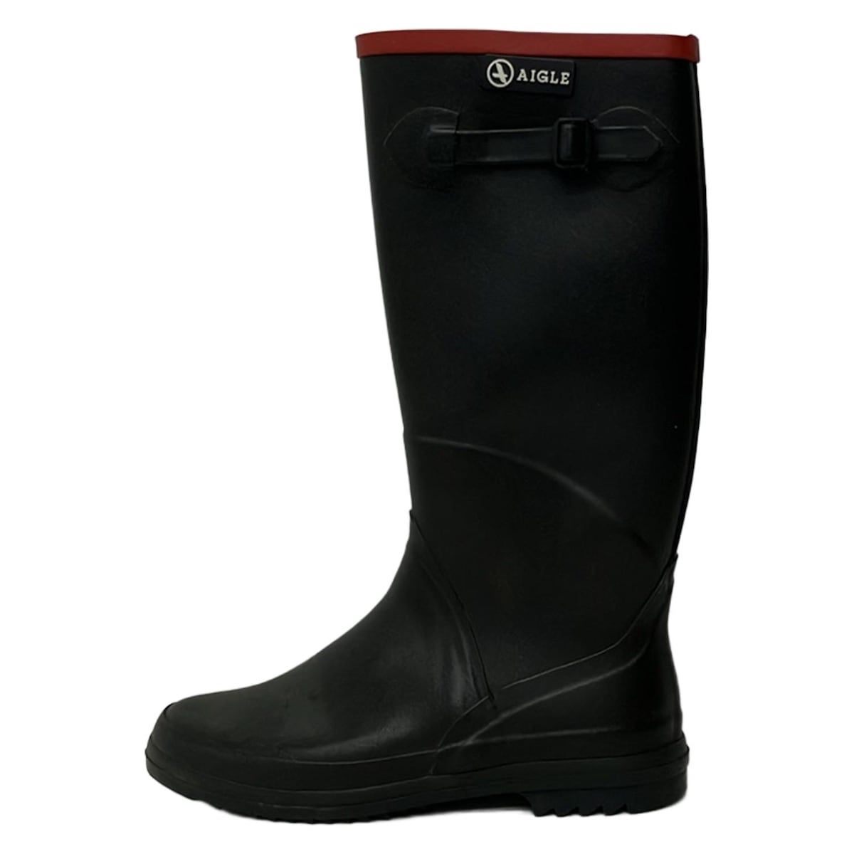AIGLE(エーグル) レインブーツ 39 レディース - 黒×レッド インソール