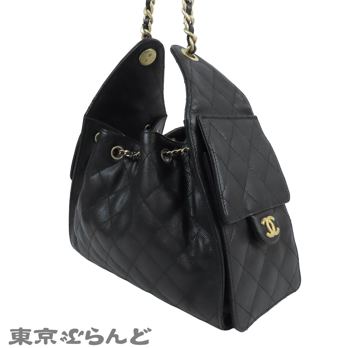 シャネル CHANEL シャネル 25 AS5293 ブラック 黒 ゴールド金具 