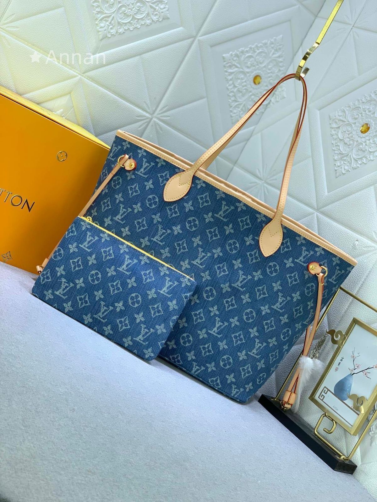 極美品 LOUIS VUITTON ルイヴィトン トートバッグ MM デニム - メルカリ