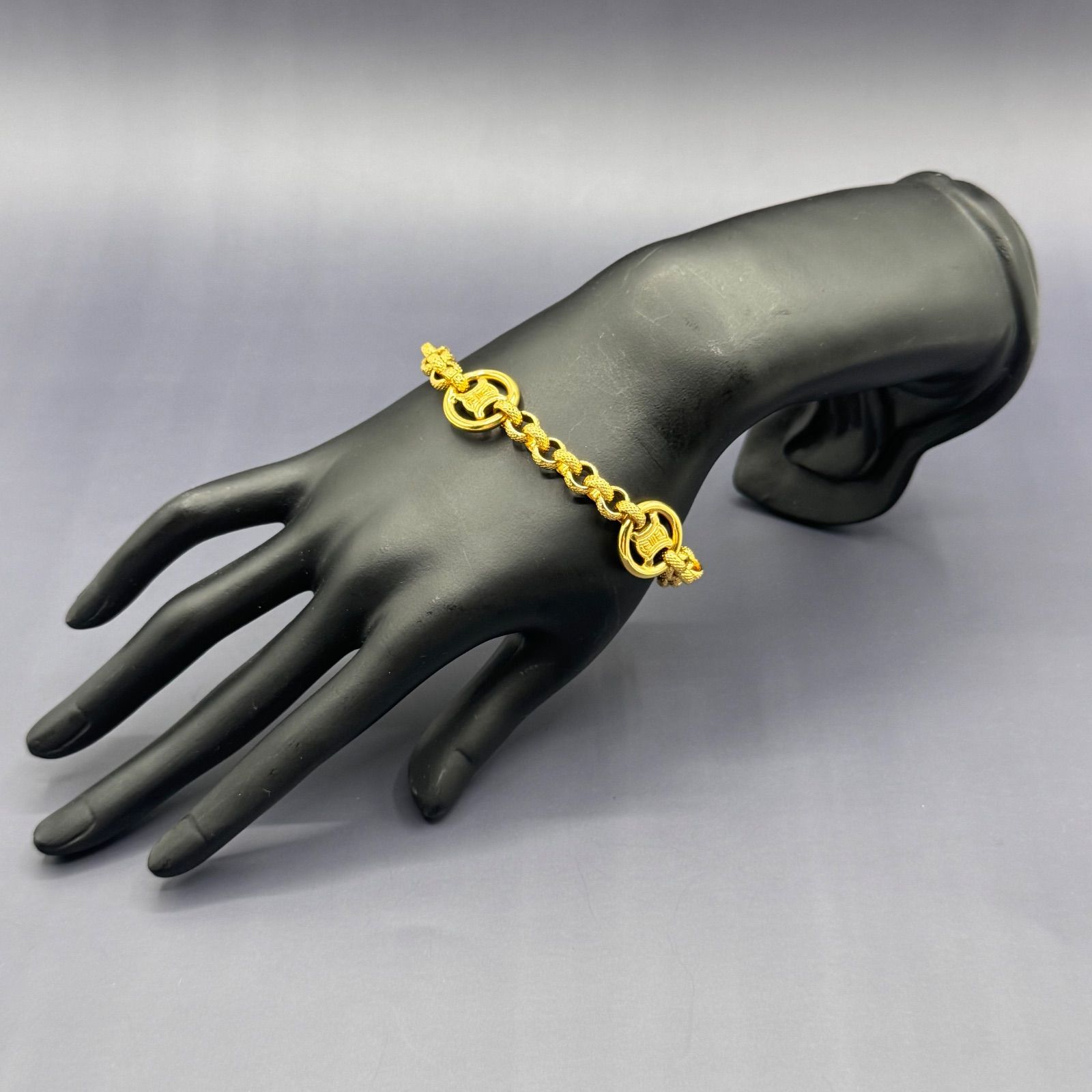 極美品 Celine Triomphe Screw Bracelet Vintage セリーヌ トリオンフ