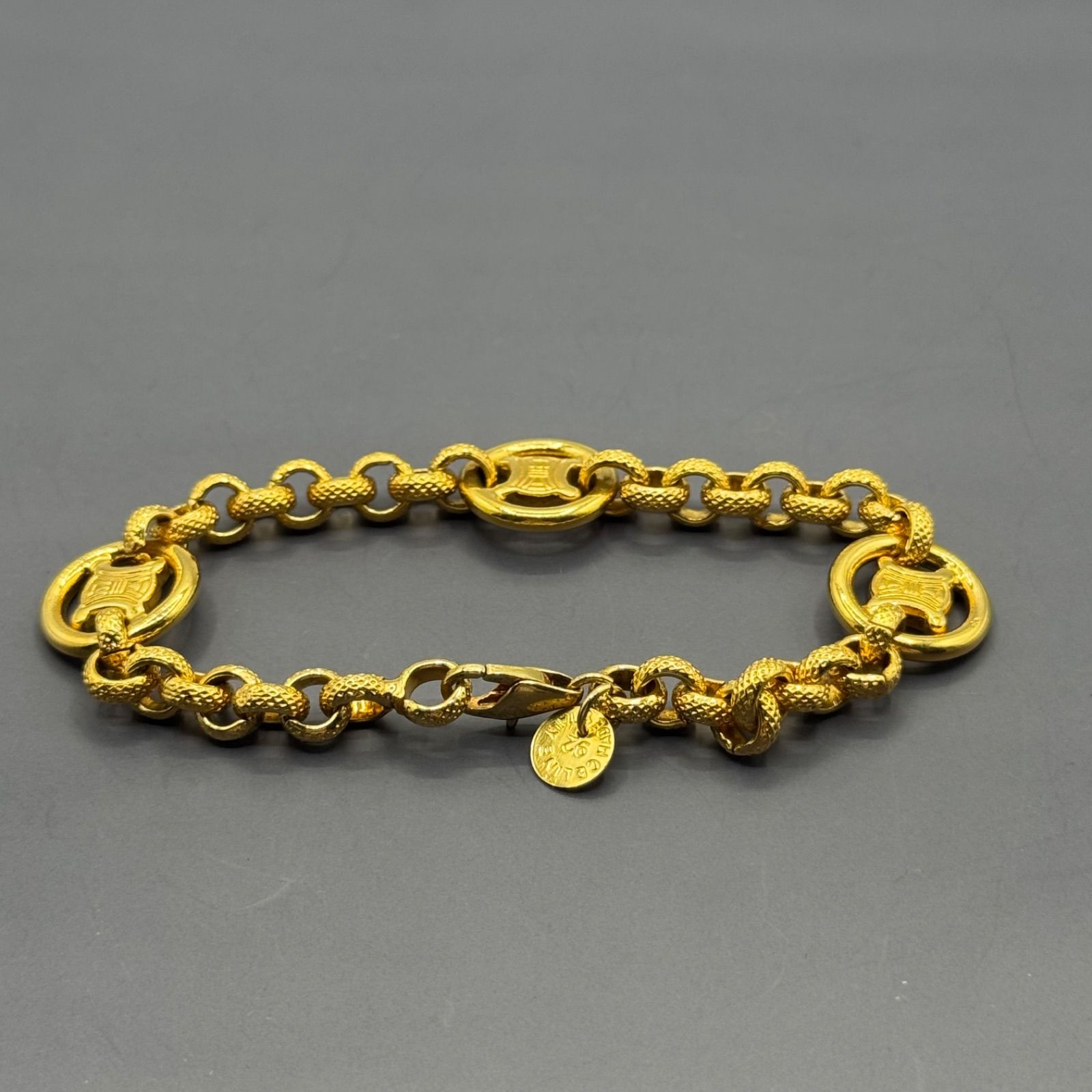 極美品 Celine Triomphe Screw Bracelet Vintage セリーヌ トリオンフ 