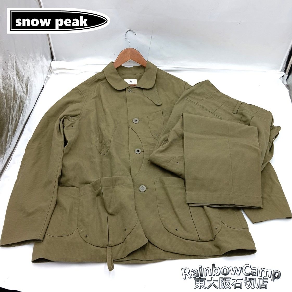 ◇snow peak(スノーピーク) TAKIBI カバーオール(XLサイズ) 、パンツ(L