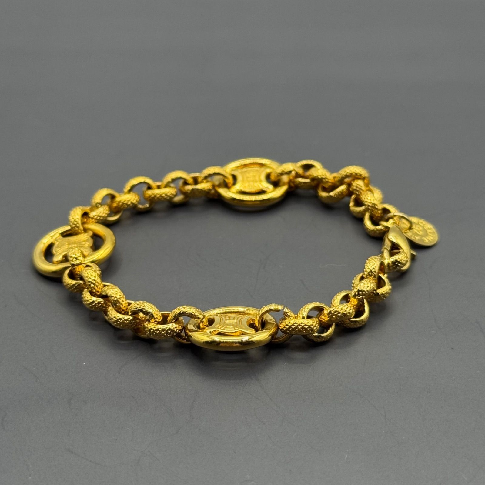 極美品 Celine Triomphe Screw Bracelet Vintage セリーヌ トリオンフ