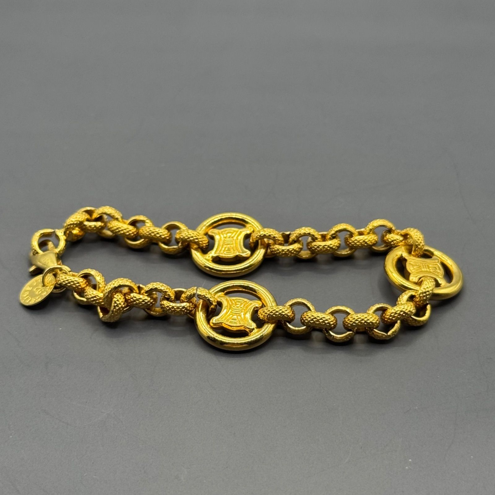 極美品 Celine Triomphe Screw Bracelet Vintage セリーヌ トリオンフ