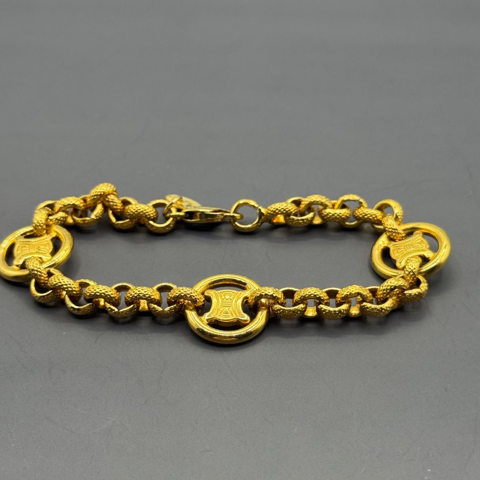 極美品 Celine Triomphe Screw Bracelet Vintage セリーヌ トリオンフ