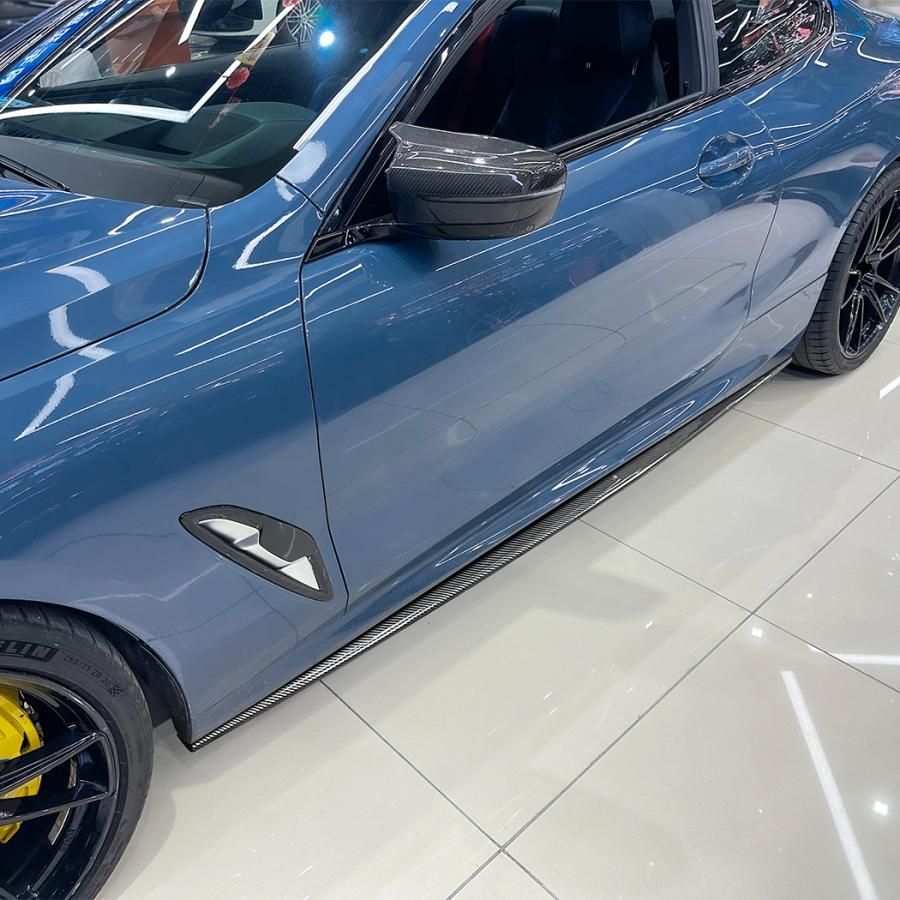 スポーティ全開 カーボン ルック サイドスカート カバー BMW M8 F91 F92 クーペ カブリオレ コンペティション b13453 スポーティ全開♪ スポーティ全開 サイドスカート カバー BMW G42 220i