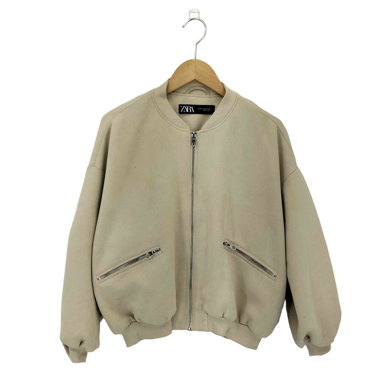 ザラ ZARA フェイクスエード ボンバージャケット メンズ import：XS