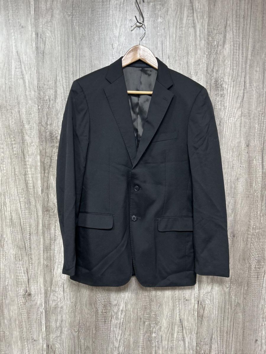 PERSON´S FOR MEN パーソンズフォーメン 毛100％ テーラード ジャケット 黒  メンズ