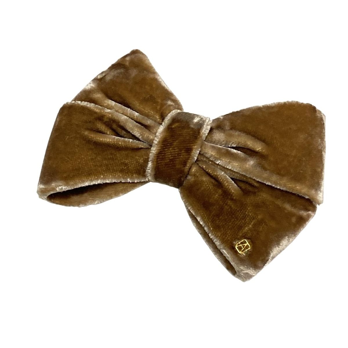 【極美品】ALEXANDRE DE PARIS バレッタ リボン ゴールド ラメ ALEXANDRE de PARIS(アレクサンドル ドゥ パリ) バレッタ美品 - ダーク