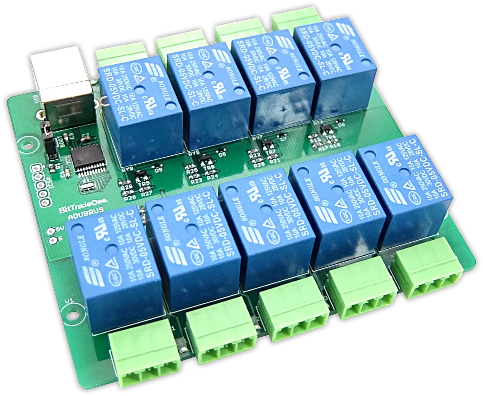 ADUBRU 9 汎用USB接続リレー制御基板 9回路