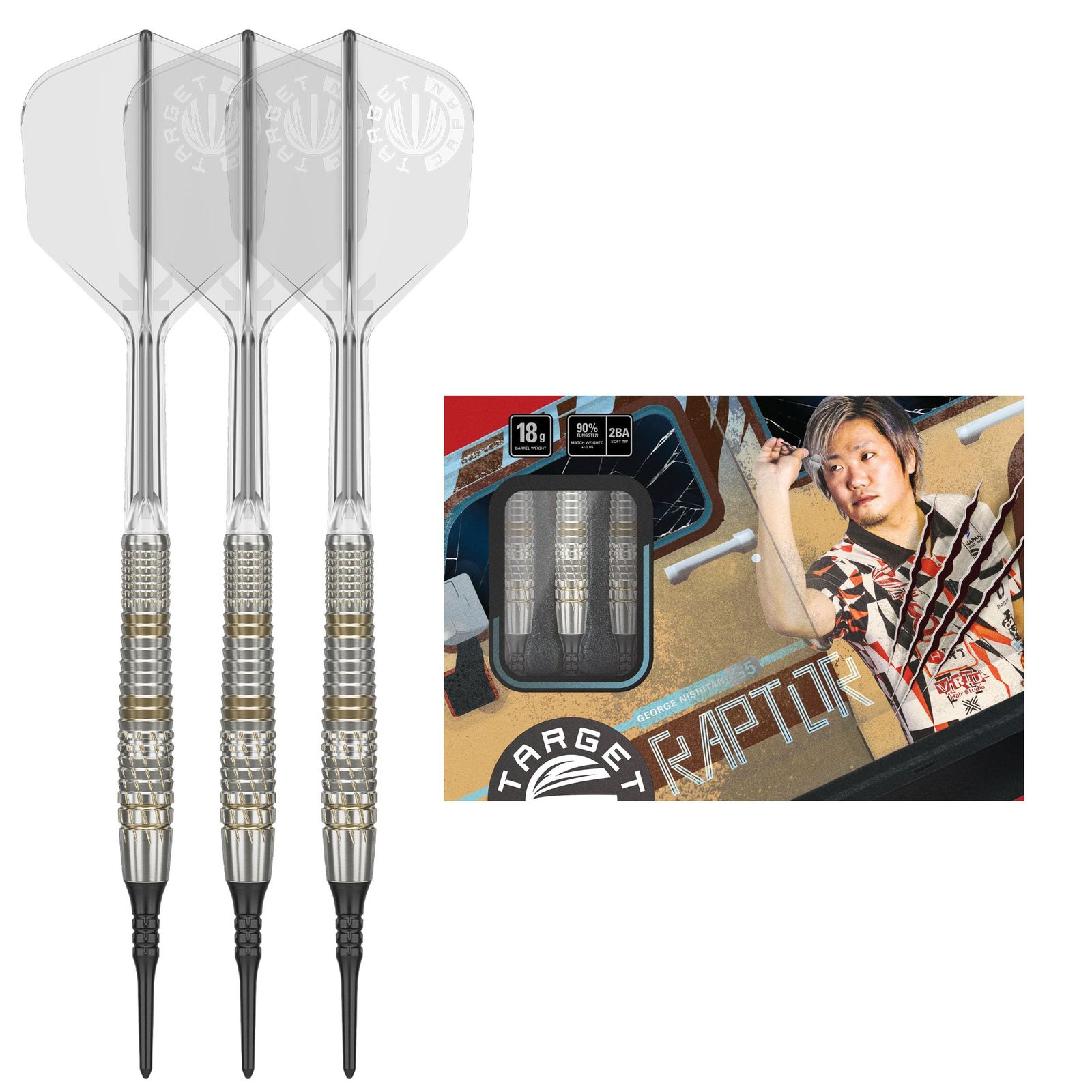 TARGET ターゲット PRIME SERIES RAPTOR GEN 5 90 18G 2BA SOFT TIP DARTS プライムシリーズ ラプターG5 ソフトチップダーツ