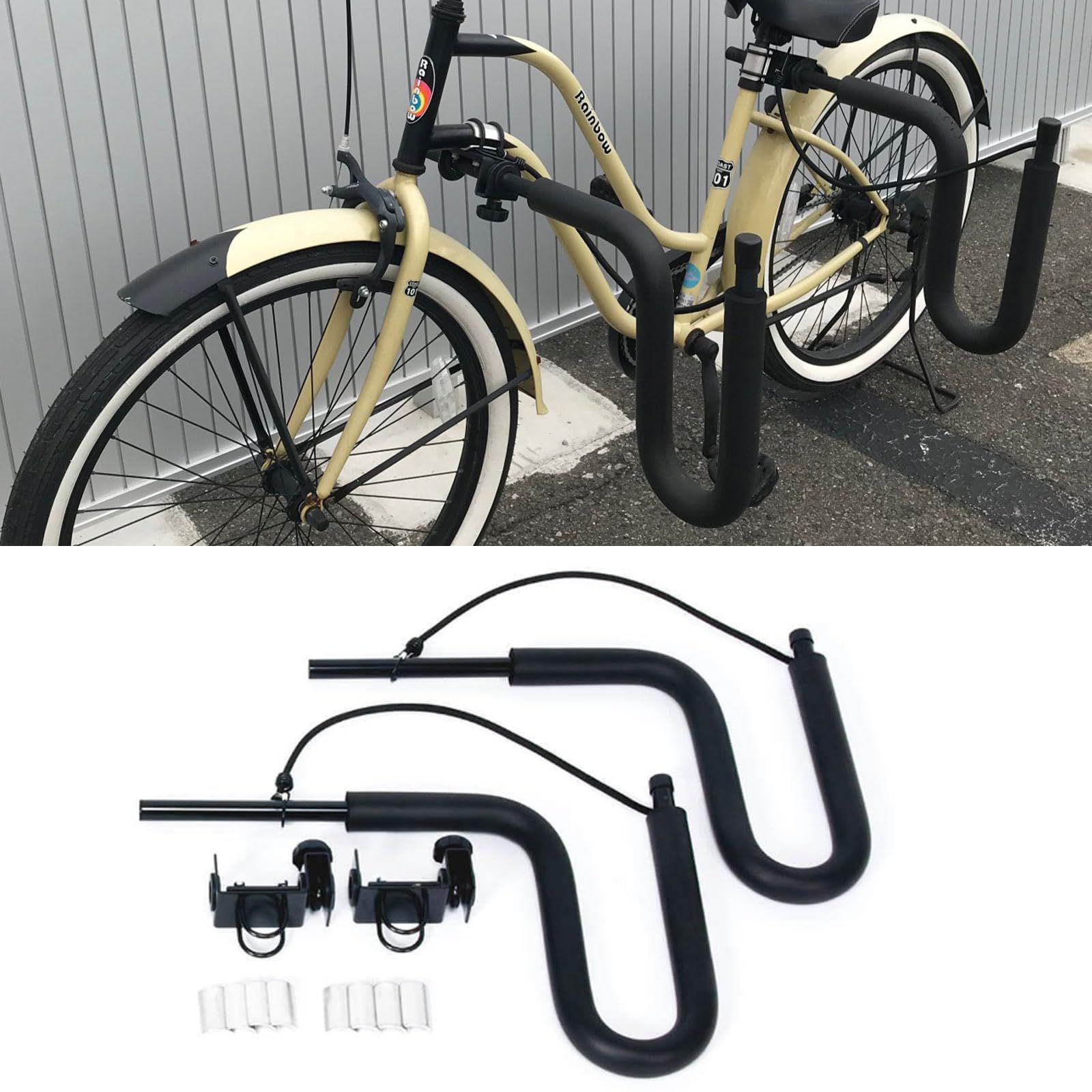 RAINBOWRACKS ・自転車用サーフボードキャリア ブラック 新品 RAINBOWRACKS ・自転車用サーフボードキャリア ブラック - メルカリ