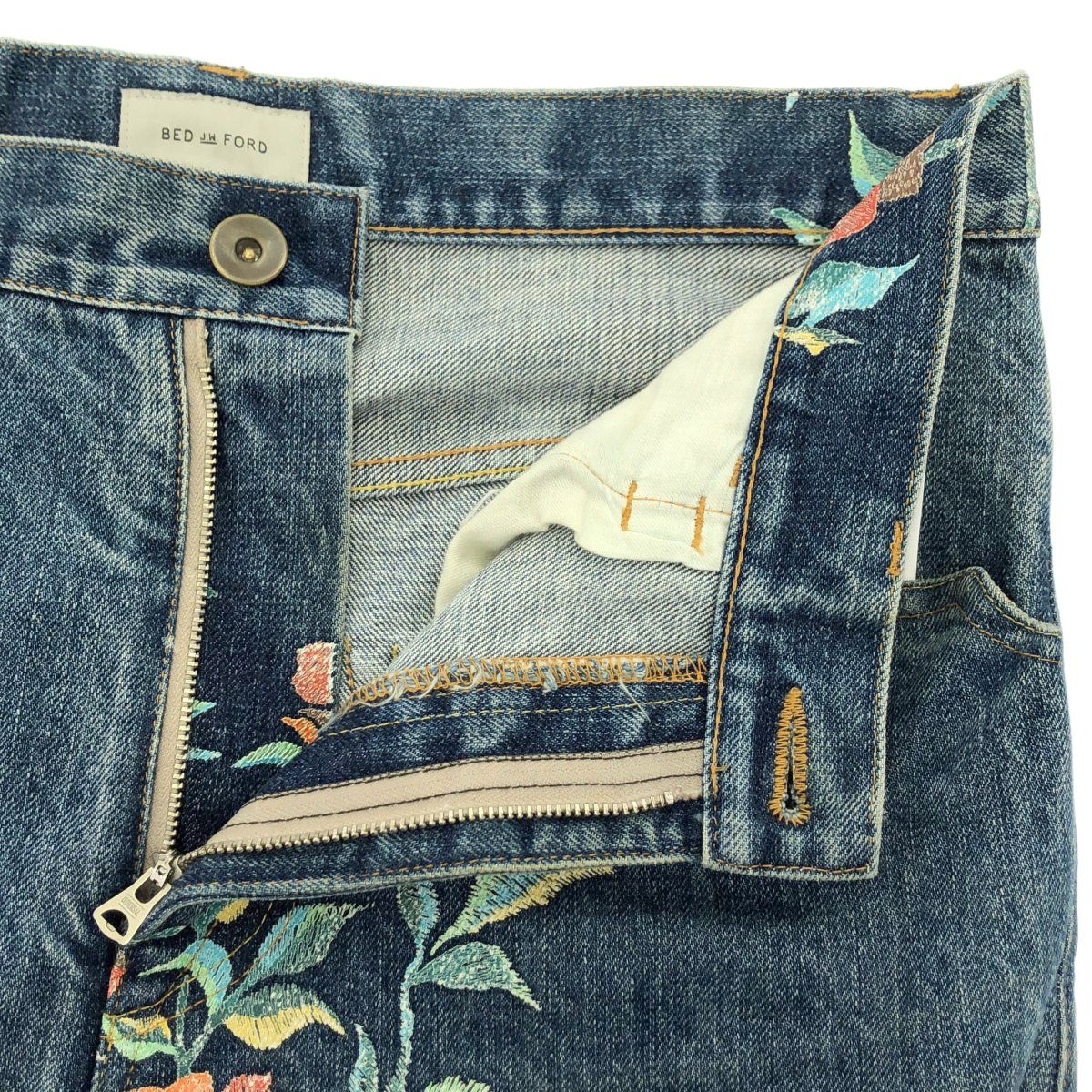 BED J.W. FORD ベッドフォード SAMPLE/Flower Pattern Denim Pants