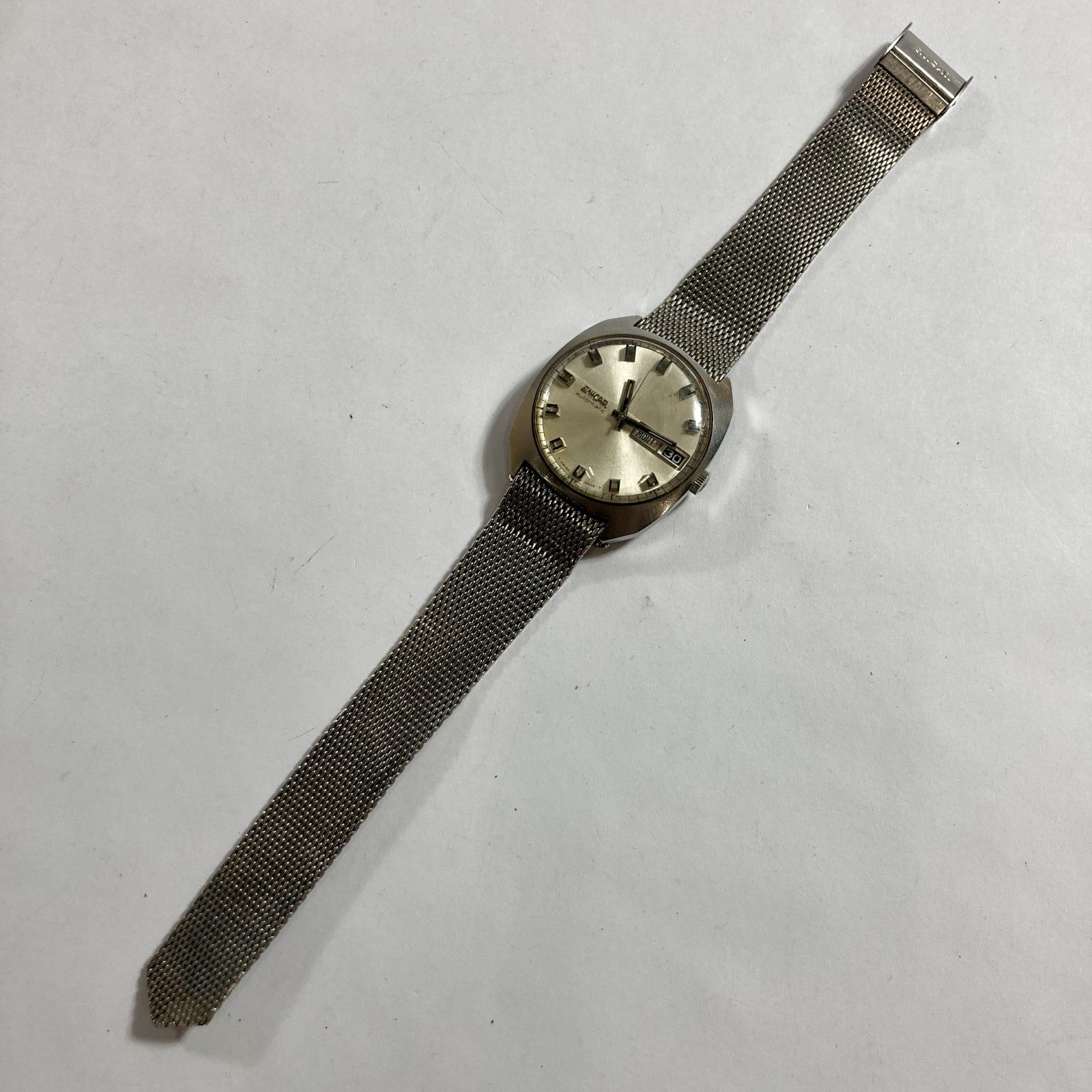 ENICAR AUTOMATIC エニカ 147 01 03 腕時計 デイデイト 自動巻き メンズ 動作未 ジャンク品