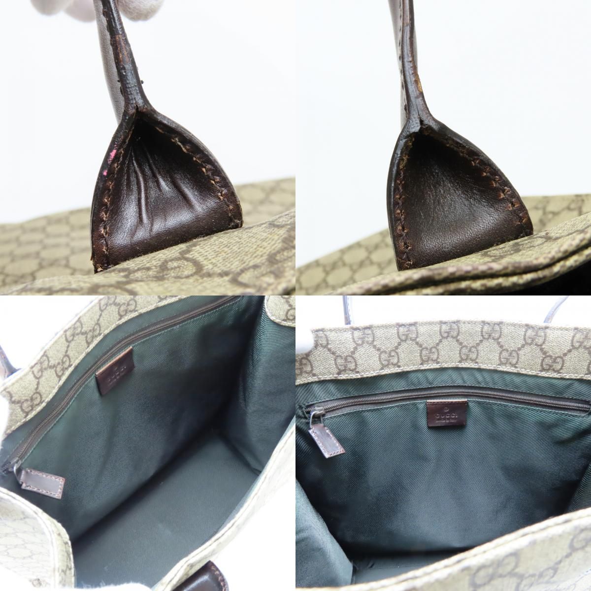 中古】 グッチ トートバッグ 91249 GGスプリームキャンバス レザー