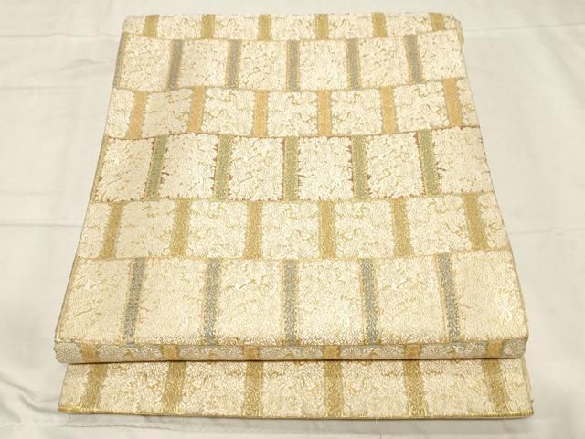 平和屋着物●織匠十一代目 篠屋宗兵衛 謹製　綴れ唐織　六通柄袋帯　吉祥草花文　金糸　正絹　逸品　CABC4754dy 平和屋着物○織匠十一代目 篠屋宗兵衛 謹製 綴れ唐織 六通柄袋帯 吉祥