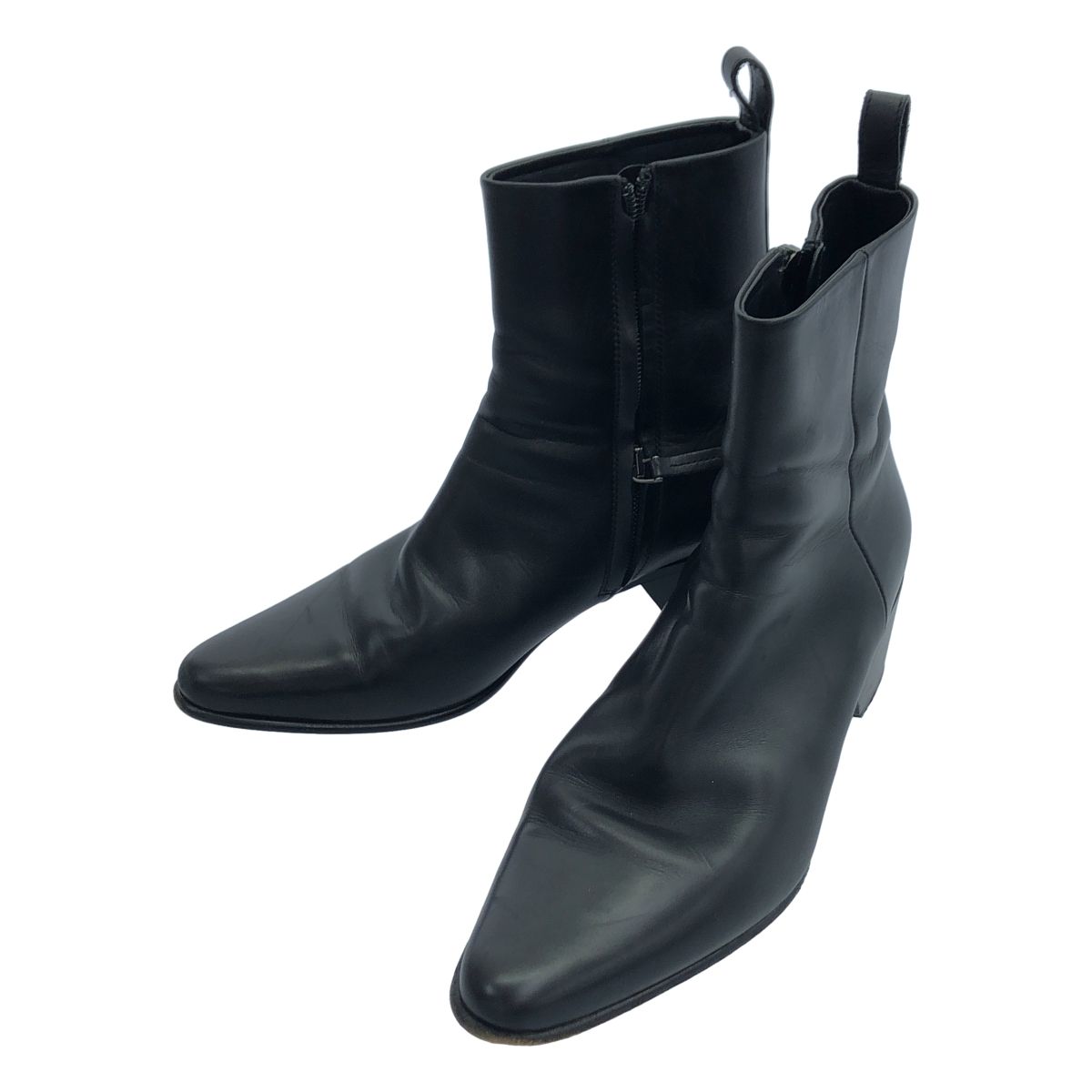 PIERRE HARDY ピエールアルディー サイドジップ レザーヒールブーツ