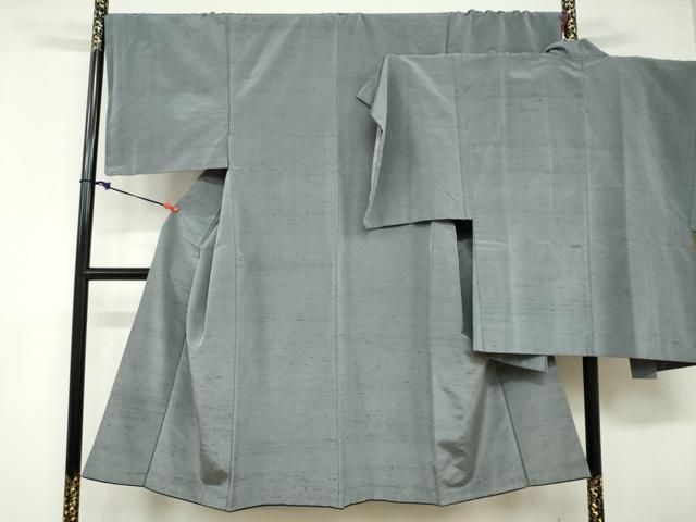 平和屋着物●男性　紬　アンサンブル　桔梗鼠色　正絹　逸品　DABB0624ud 平和屋着物○男性 紬 アンサンブル 桔梗鼠色 正絹 逸品 DABB0624ud
