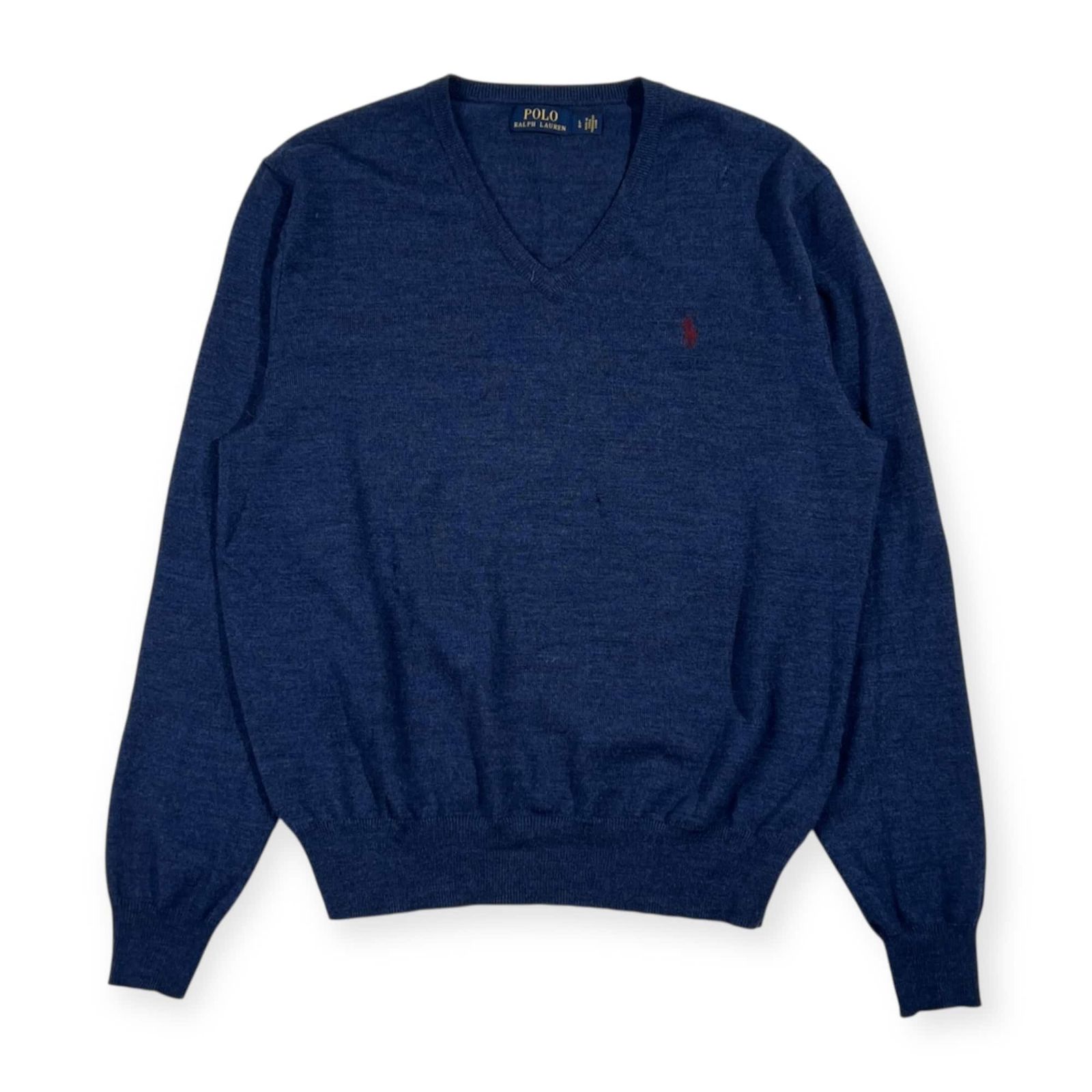 POLO RALPH LAUREN ラルフローレン Vネック ウール ニット セーター L 