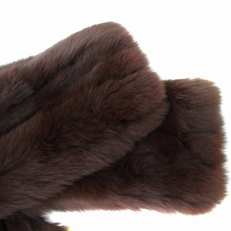 美品　SAGA FOX 　サガフォックス　ファーコート　銀サガ　13号　ブラウン サガフォックス SAGA FOX 銀サガ 毛皮コート ファーコート フォックス