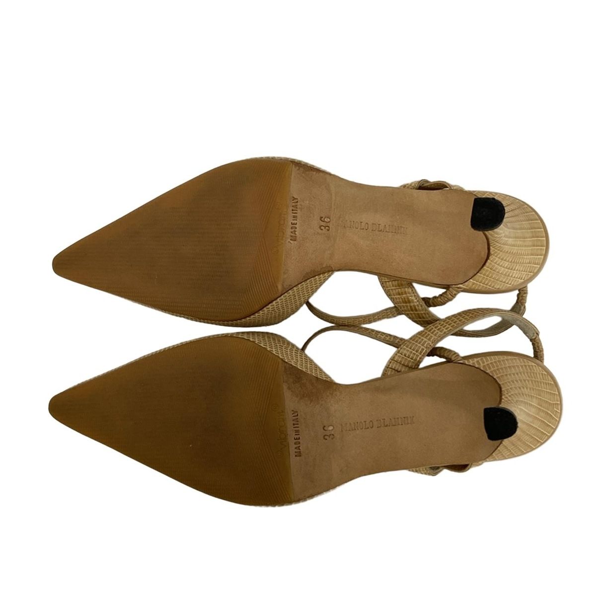 MANOLO BLAHNIK(マノロブラニク) サンダル 36 レディース - ベージュ