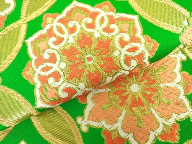 平和屋着物○西陣 川島織物 六通柄 本袋帯 唐織 正倉院花文 金糸 正絹