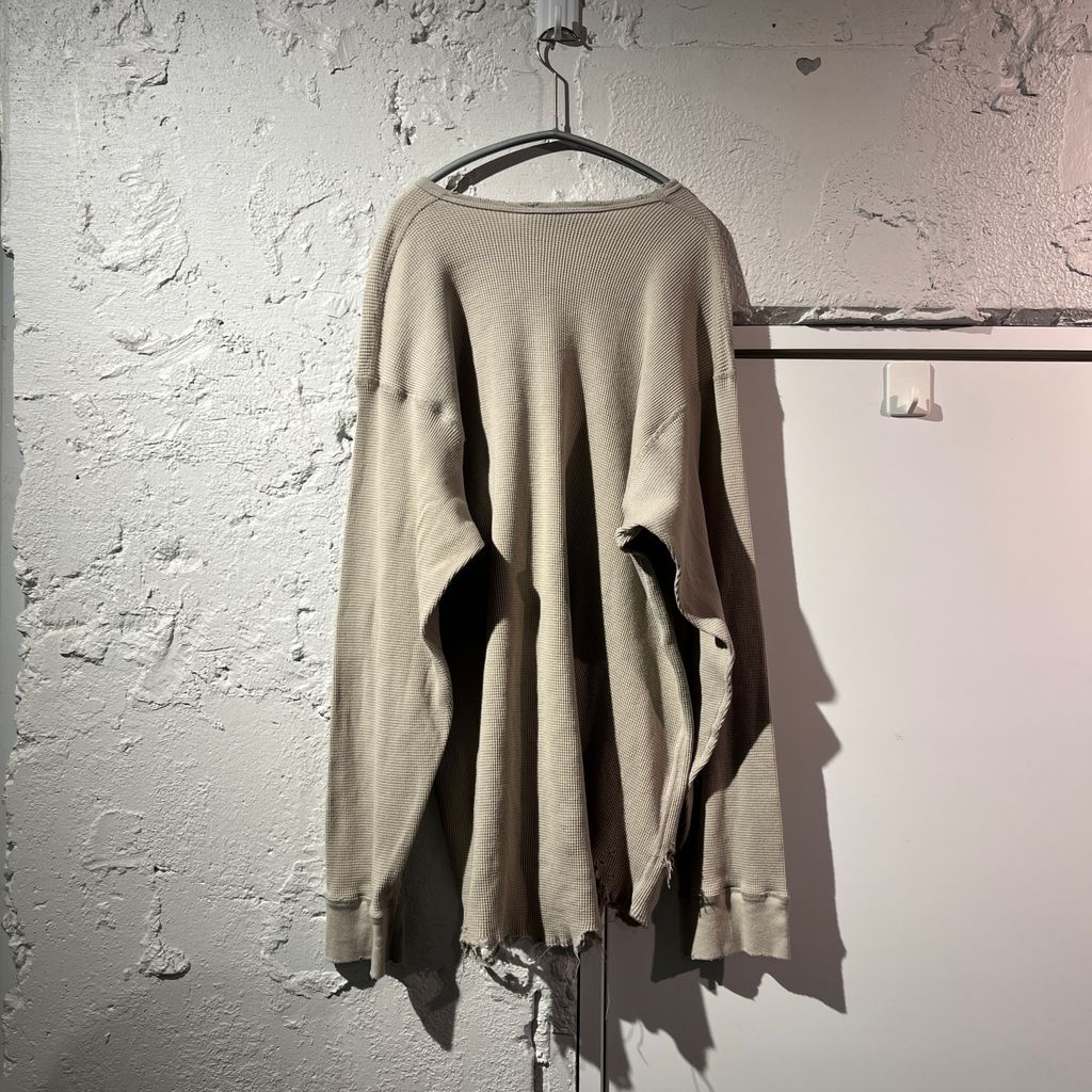 ANCELLM ダメージワッフル 25aw アンセルム 白 1 ANCELLM - DAMAGE