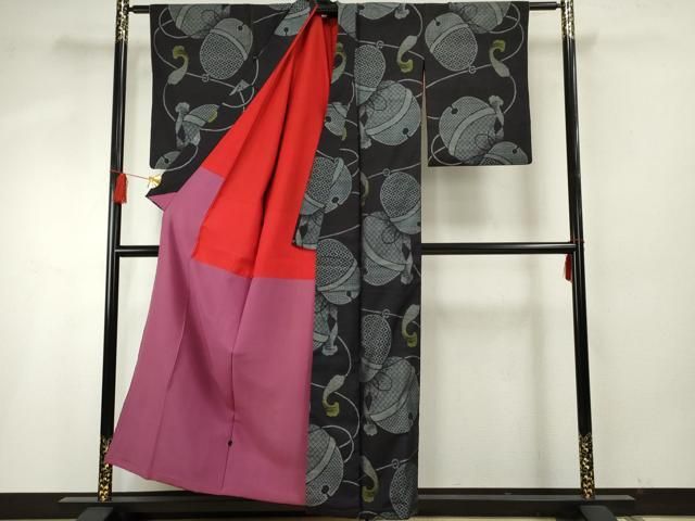 平和屋着物○アンティーク 大正ロマン 本場大島紬 総絣 鈴文 正絹 逸品