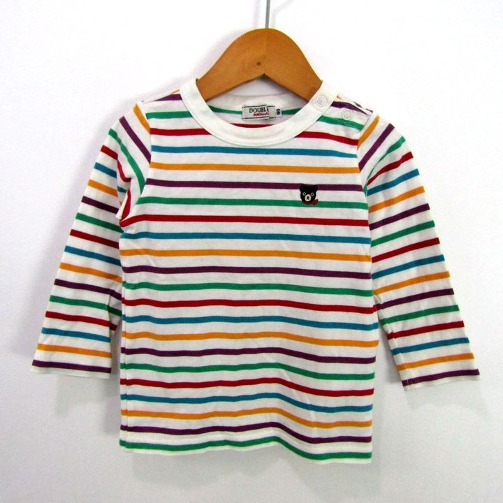 ミキハウス 長袖Tシャツ トップス ボーダー柄 ダブルビー ベビー