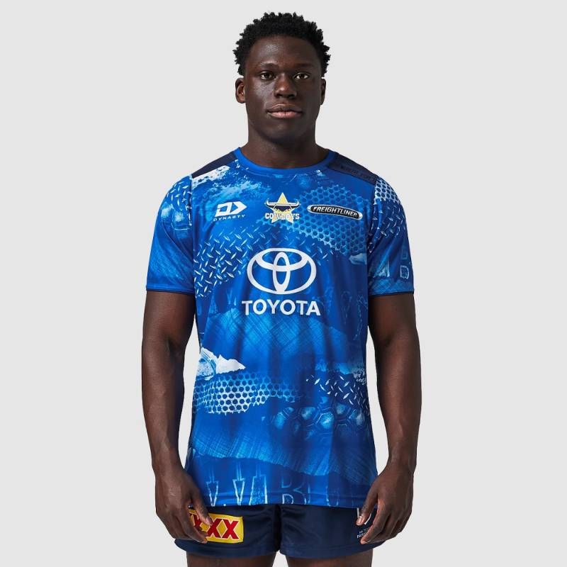 【送料無料・匿名配送】Dynasty ラグビーリーグ NQカウボーイズ 2026 トレーニングTシャツ 青 並行輸入 新品 日本未発売 NRL