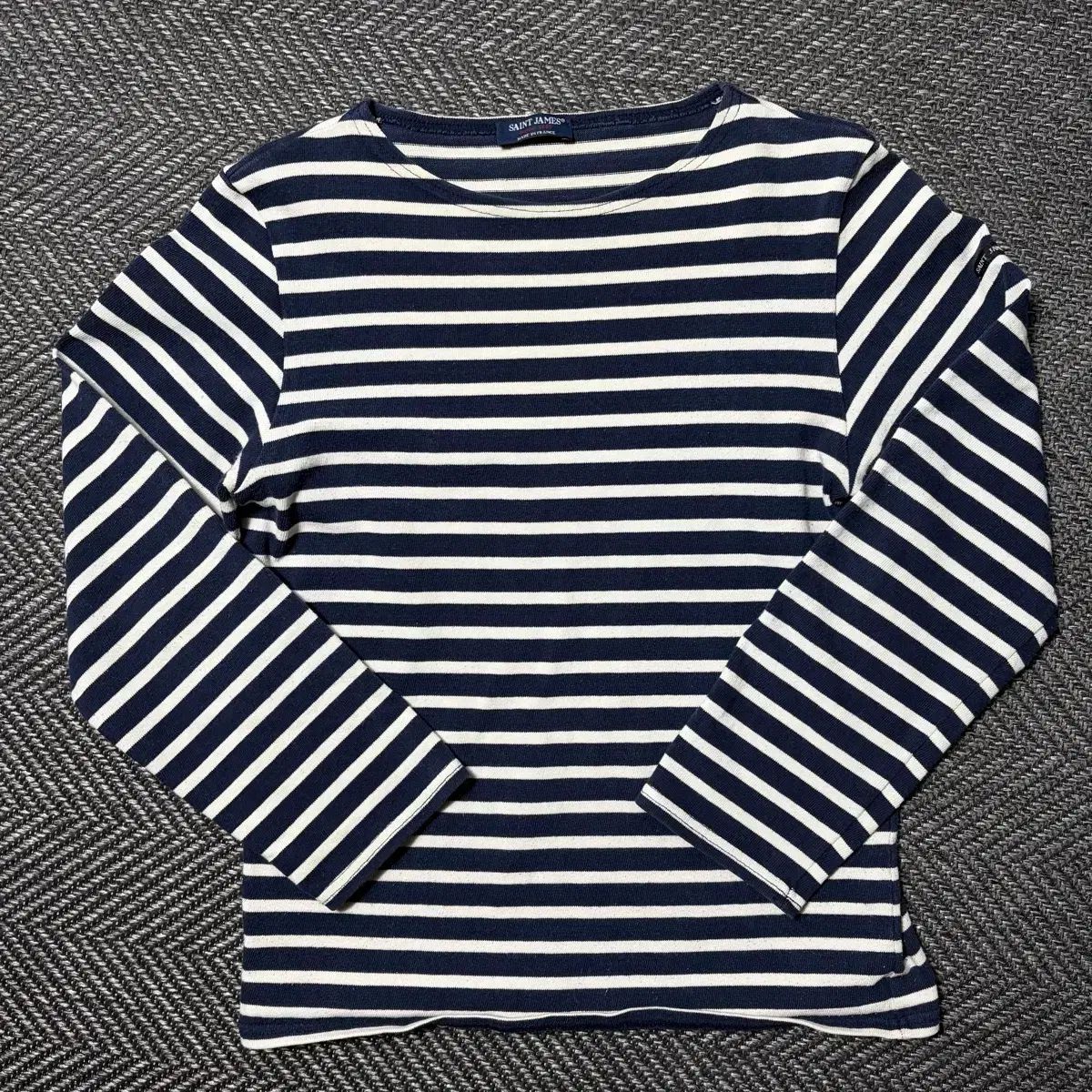 専用です。SAINT JAMES ストライプ長袖トップス SAINT JAMES セントジェームス ストライプ 長袖 Tシャツ ネイビー (XS