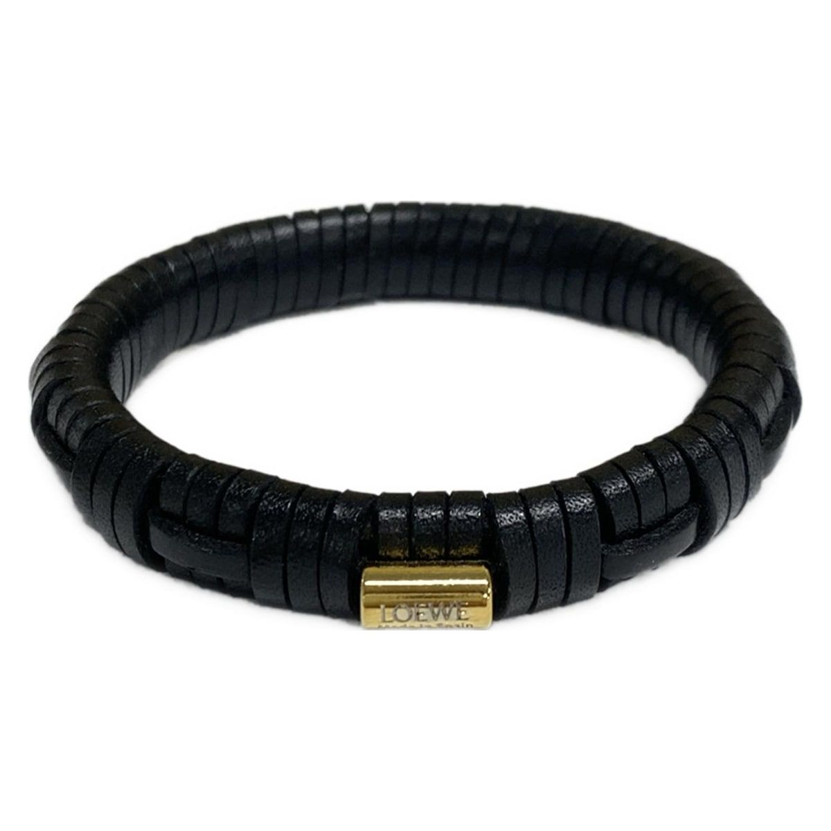 LOEWE(ロエベ) バングル美品 ウーブン バングル J242240X43 黒