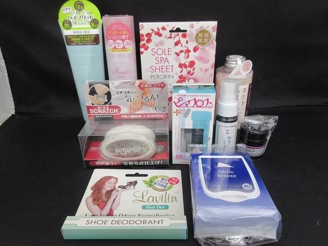未使用 コスメ ペロリン 文楽 アンドートルテルム 他 化粧水 足裏樹液シート クレンジング 等 10点