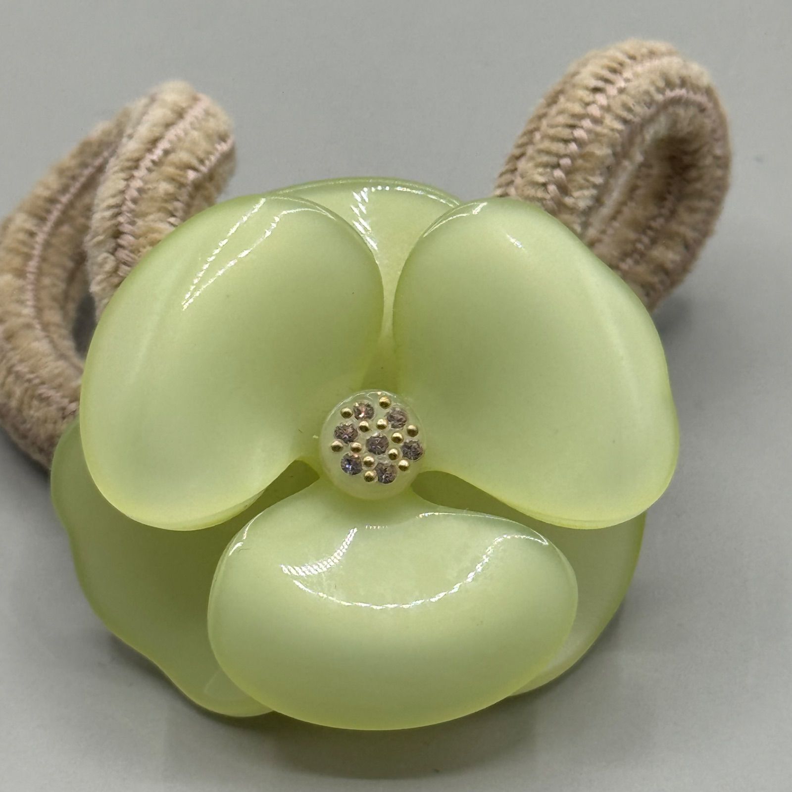 極美品 ALEXANDRE DE PARIS アレクサンドルドゥパリ カメリア ヘアゴム