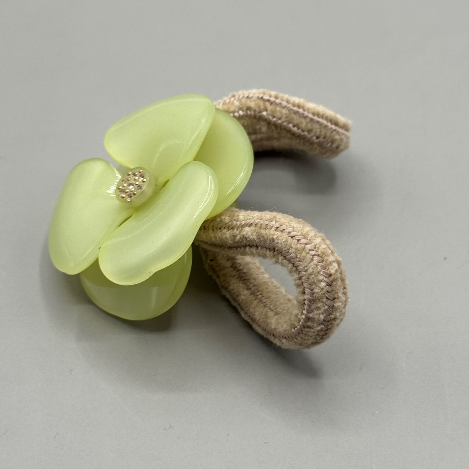 極美品 ALEXANDRE DE PARIS アレクサンドルドゥパリ カメリア ヘアゴム