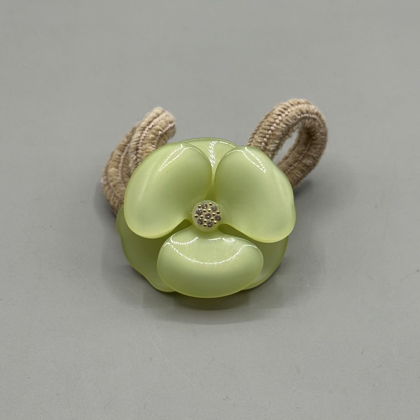 極美品 ALEXANDRE DE PARIS アレクサンドルドゥパリ カメリア ヘアゴム