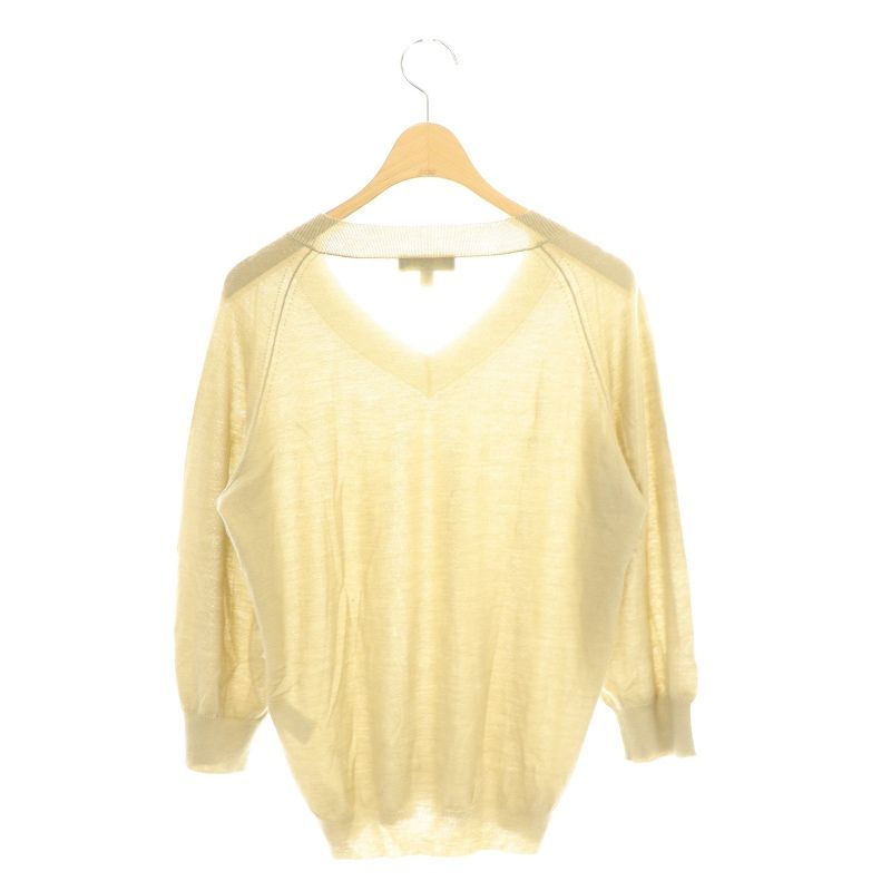 ドゥロワー Drawer カシミヤVネックニット カットソー 薄手 シルク混