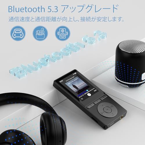 送料無料】mp3プレーヤー Bluethtooth5.3, HIFI音楽プレイヤー,mp3