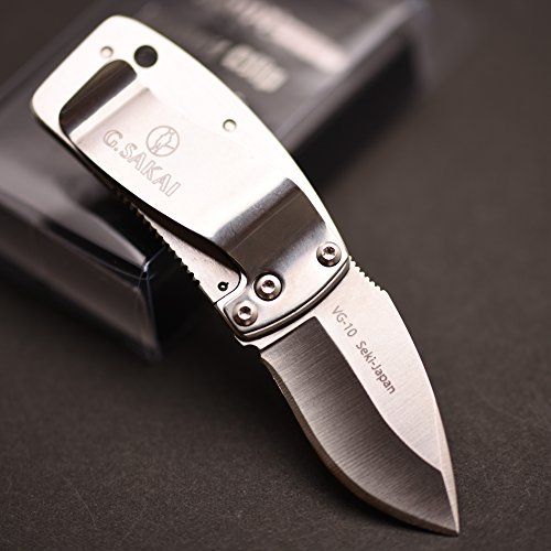 ジーサカイ Ｇサカイ スカル マネークリップ あまご 折りたたみナイフ