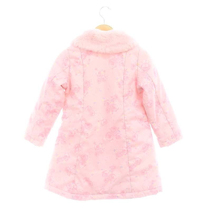 mezzo piano アウター　平成レトロ 120 中綿コート メゾピアノ mezzo piano 花柄 中綿 コート アウター 120 ピンク マルチ