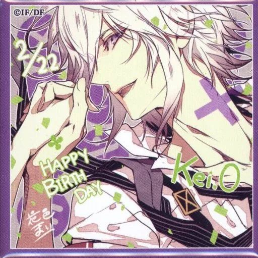 中古】バッジ・ピンズ 岡崎契 「Collar×Malice スクエア缶バッジ