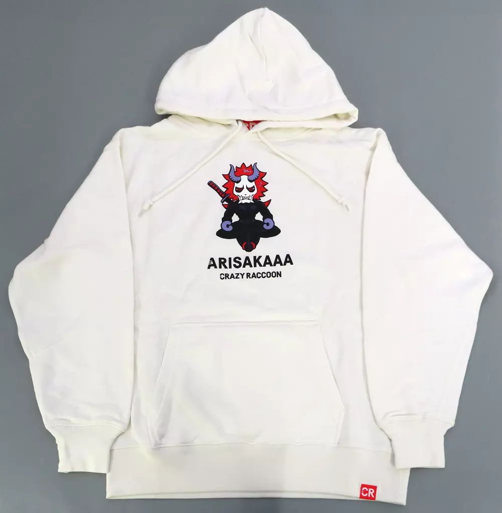 アウターウェア ありさか Crazy Raccoon フーディー ホワイト Mサイズ