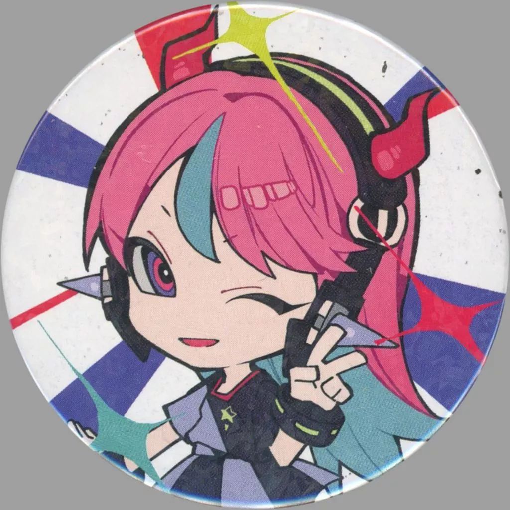 中古】バッジ・ピンズ Selly(Crazy Raccoon) 缶バッジ(ホロ) B