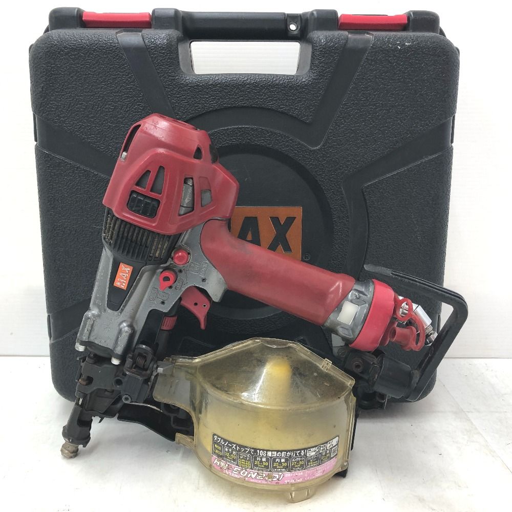 MAX マックス 50 mm 釘打機 高圧コイルネイラ エアロスター クールグレー ケース付 HN N 2 D