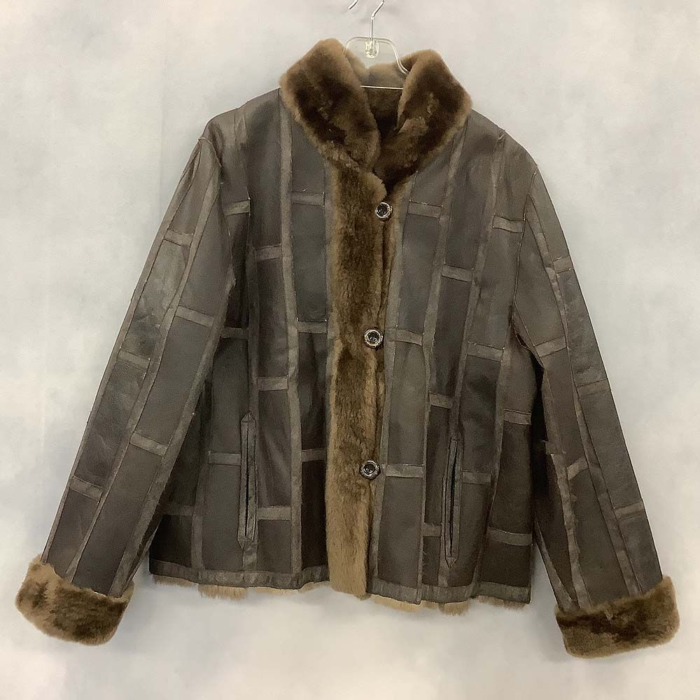 専用　MOONBAT ムーンバット パッチワークレザー ファーフード ジャケット Ford MOONBAT ムーンバット レザージャケット ヌートリア リバーシブル