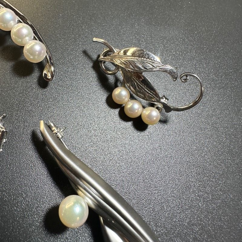 vintage】9点 SILVER刻印 tasaki 1点含む パールブローチ セット売り